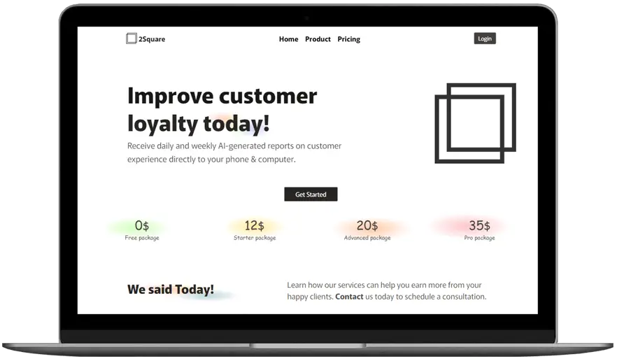 SaaS website